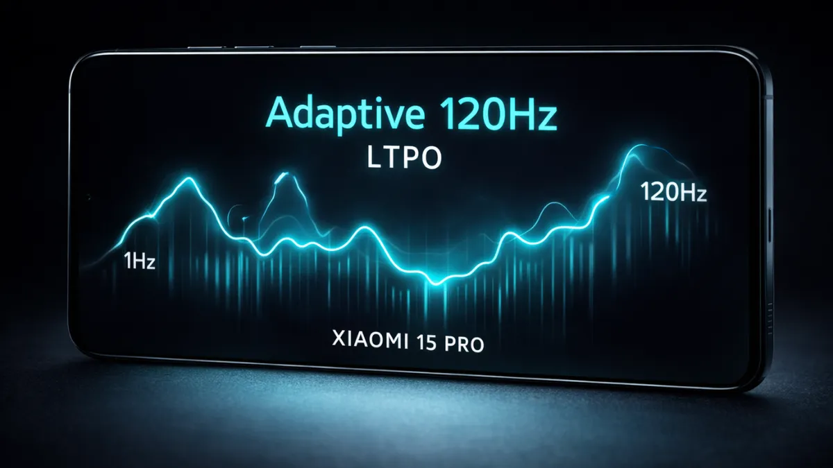 شاشة Xiaomi 15 Pro تعرض تصورًا لمعدل التحديث التكيفي LTPO 120 هرتز في إضاءة خافتة