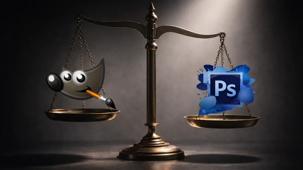 مقارنة GIMP 3.2 مع Adobe Photoshop كأداة تحرير صور
