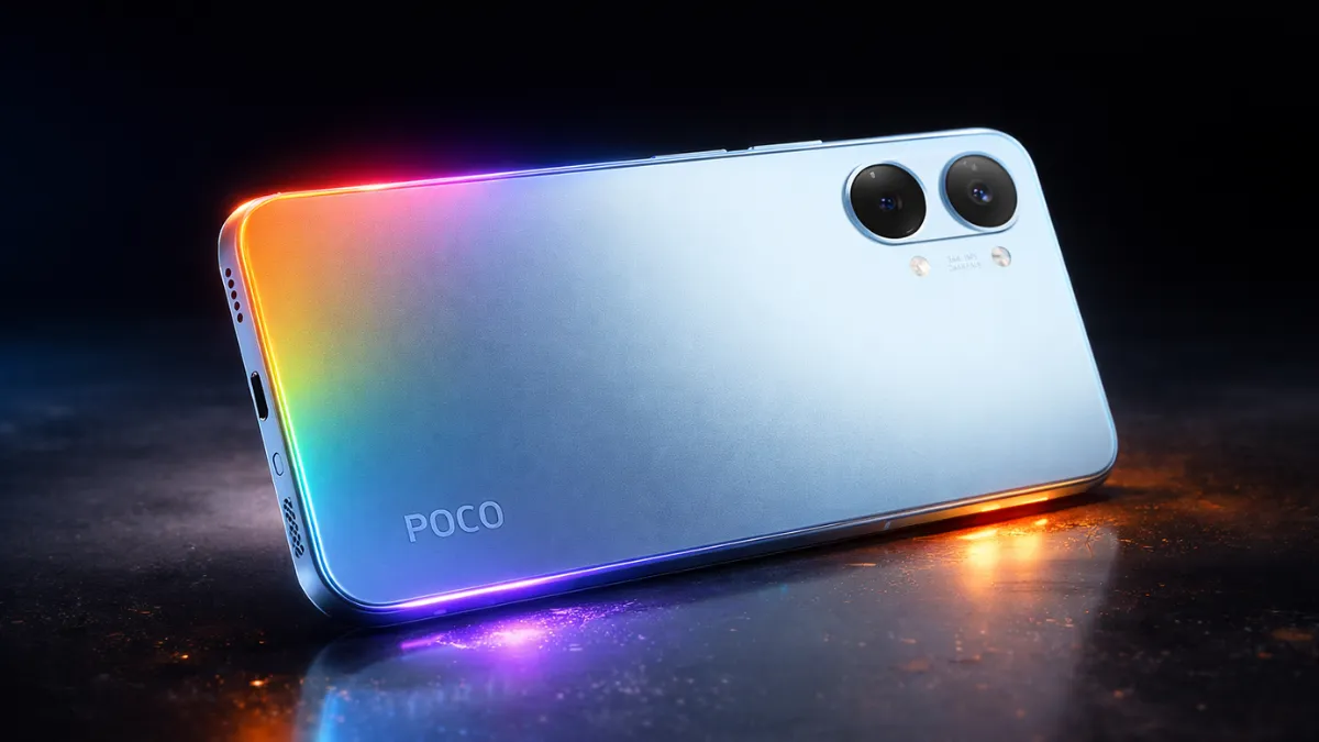 هاتف POCO X8 Pro Max بإضاءة RGB الخلفية