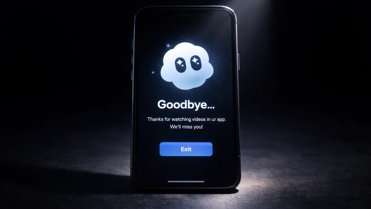 شاشة إيقاف تطبيق Sora من OpenAI بعد ستة أشهر من الإطلاق