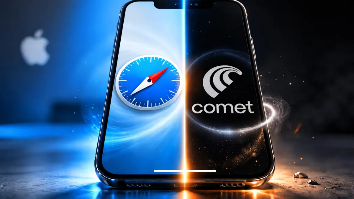 منافسة بين متصفح Safari ومتصفح Comet على iPhone