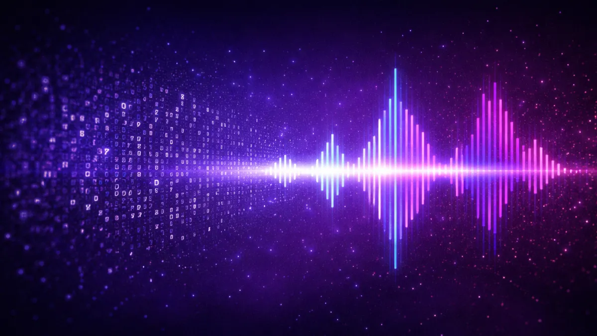 تصوير بصري لتحويل النص إلى موجة صوتية بتقنية الذكاء الاصطناعي في Voxtral TTS