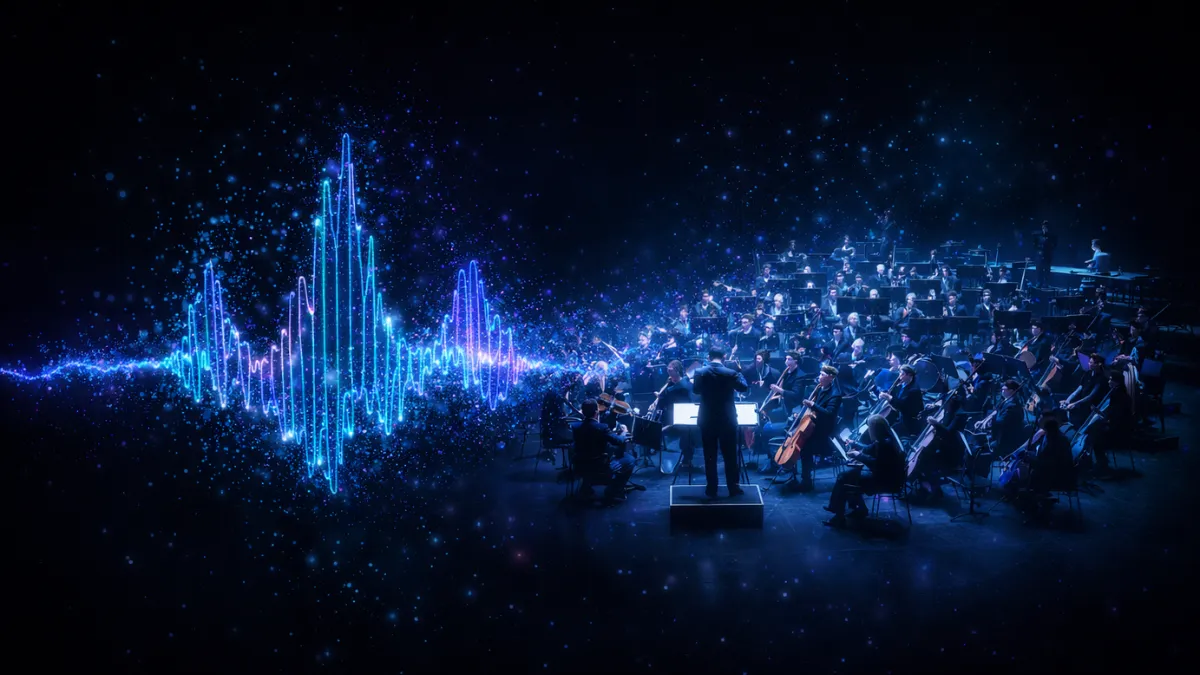 موجة صوتية ذكاء اصطناعي تتحول إلى أوركسترا كاملة لتمثيل قدرات Lyria 3 Pro